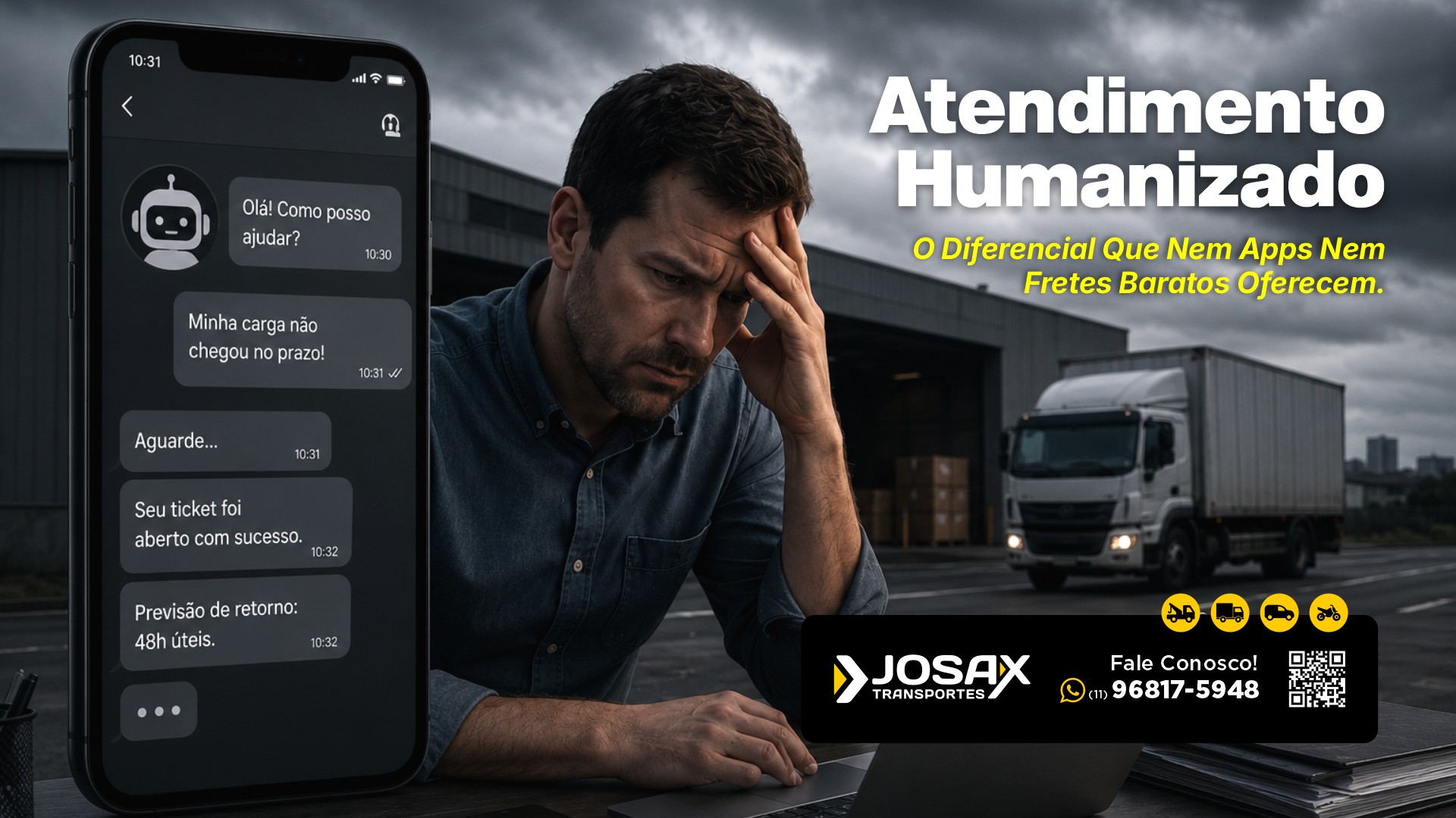 Atendimento humanizado Josax Transportes — o diferencial logístico real em São Paulo