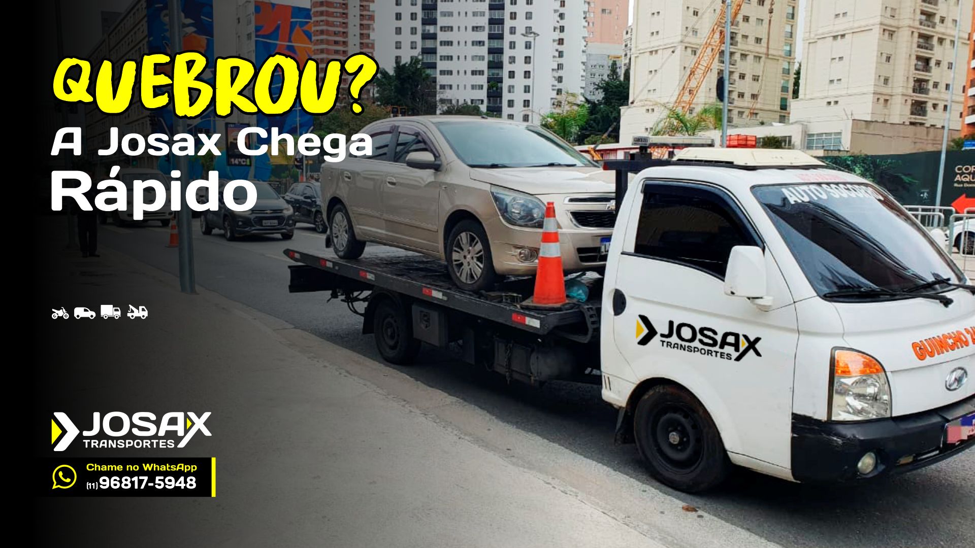 Quebrou? A Josax Chega Rápido: Como Funciona o Socorro com Guincho 