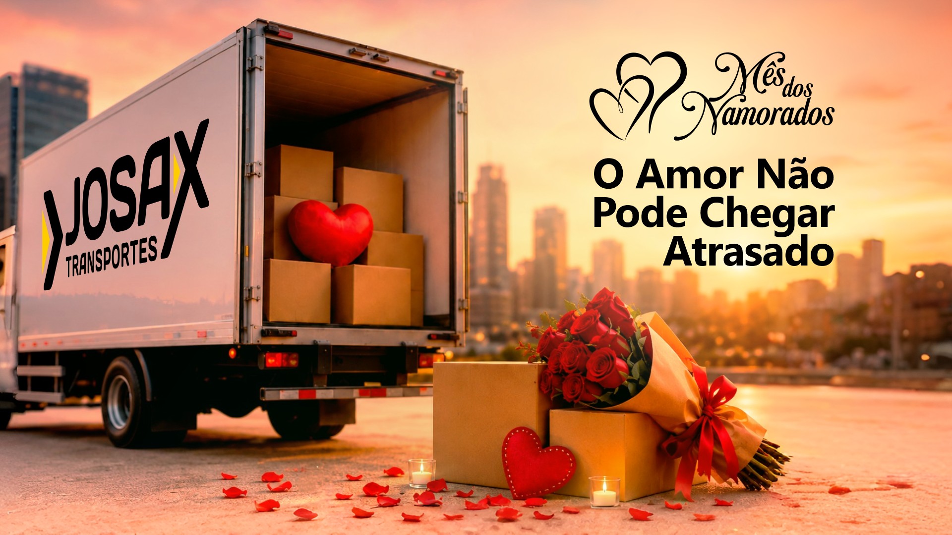 Entregas para o Dia dos Namorados com prazo, cuidado e segurança pela Josax Transportes