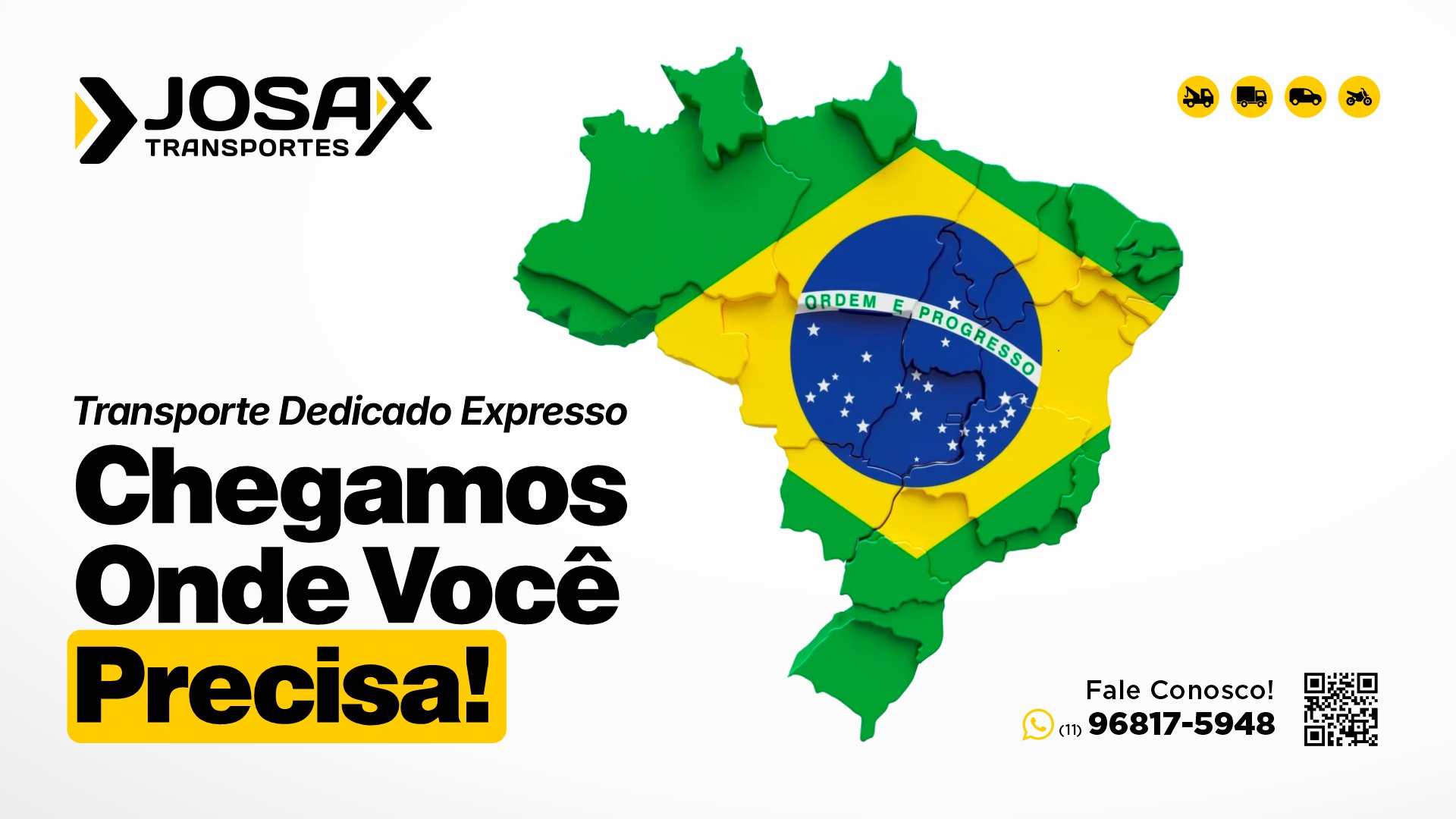 Serviço dedicado expresso da Josax Transportes — frete exclusivo de São Paulo para todo o Brasil