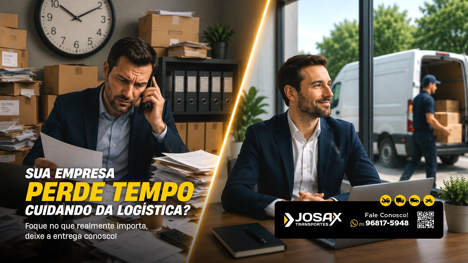 Empresa ganhando tempo ao delegar logística, coletas e entregas para a Josax Transportes
