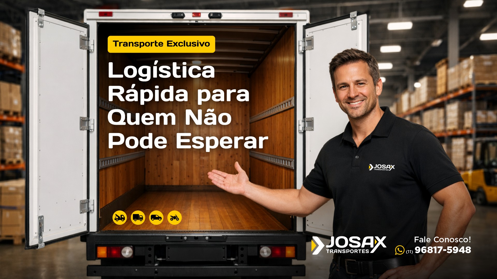 Transporte exclusivo em São Paulo — logística rápida e segura com a Josax Transportes
