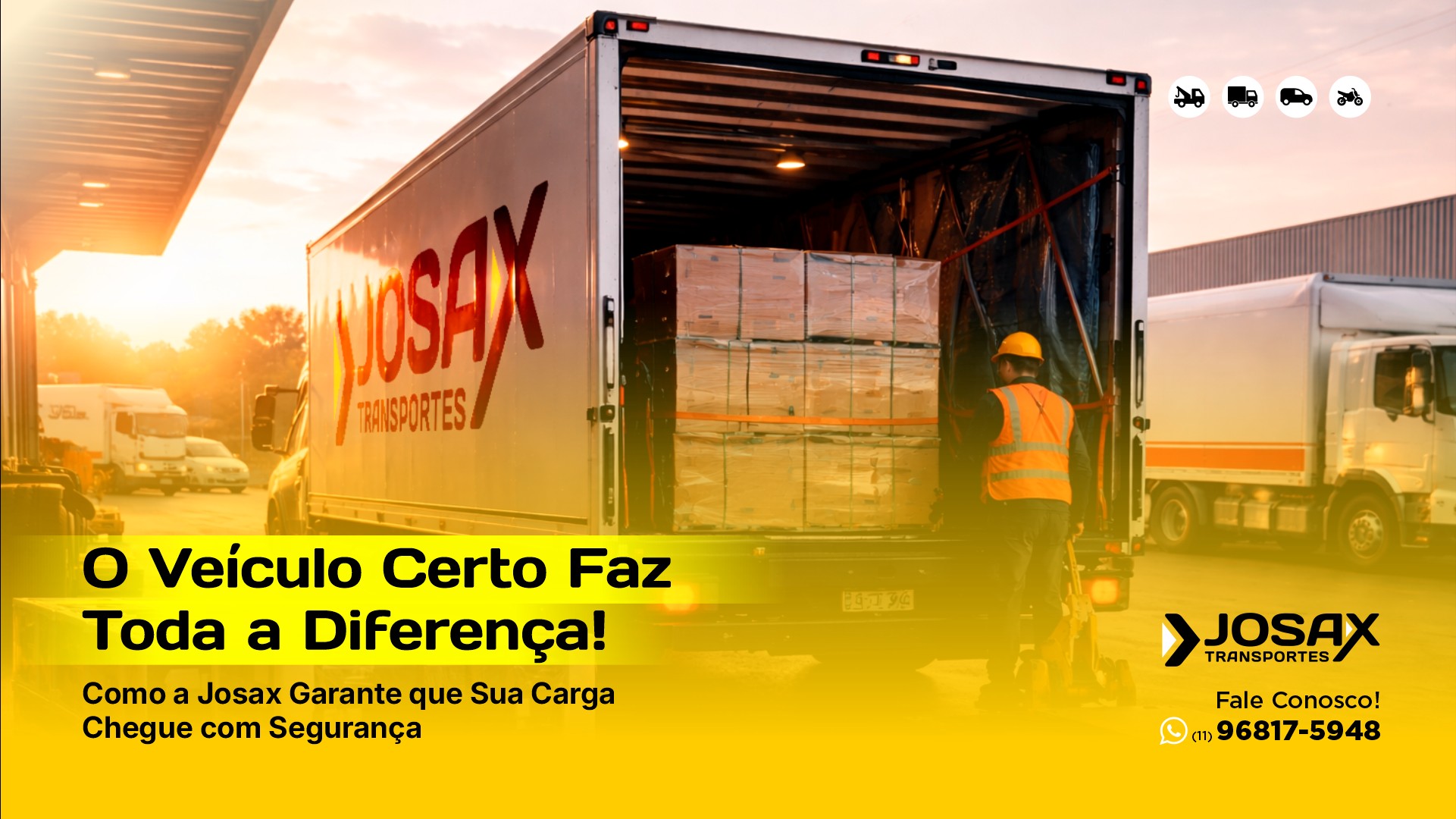 O veículo certo faz toda a diferença — Josax Transportes garante segurança da carga em SP
